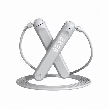 Bluetooth-Compatible Digital Smart Jump Rope - Adjustable Cordless PVC Skipping Rope for Fitness Training