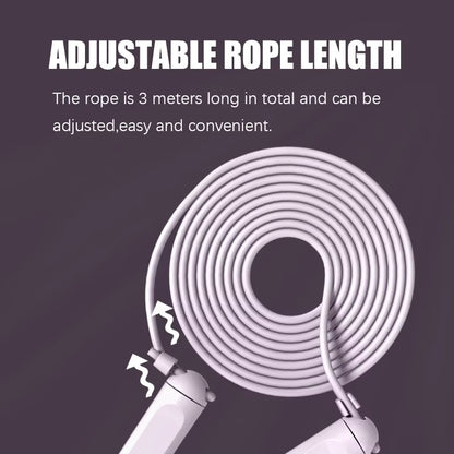 Bluetooth-Compatible Digital Smart Jump Rope - Adjustable Cordless PVC Skipping Rope for Fitness Training